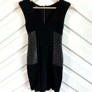 Bebe Sleeveless V-Neck Fitted Dress
